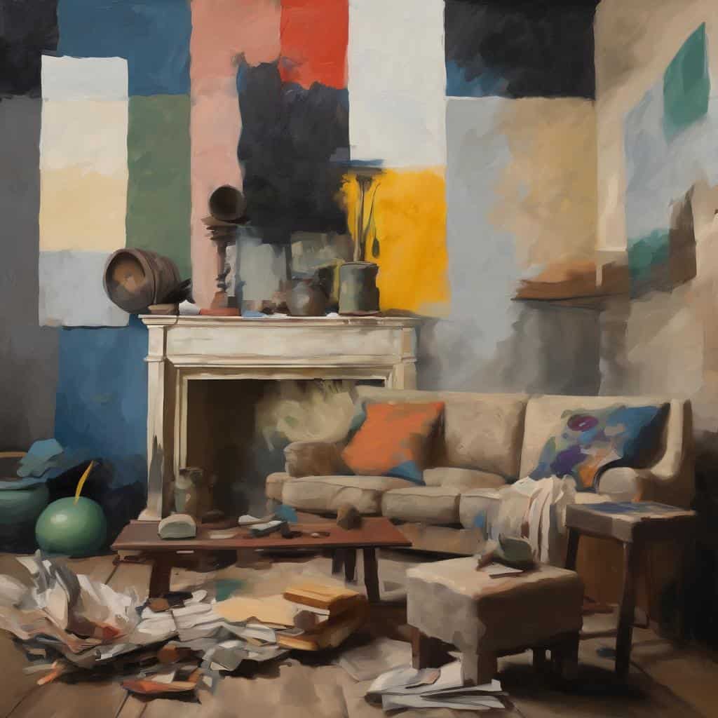 αρτ κονσεπτ εικόνα με έργα ψηφιακών μέσων εσωτερικού χώρου ρεαλιστική ζωγραφική με ψηφιακές τεχνικές ζωγραφικής.